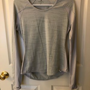 Athleta Running Wild Mix Crew in Grey Heather